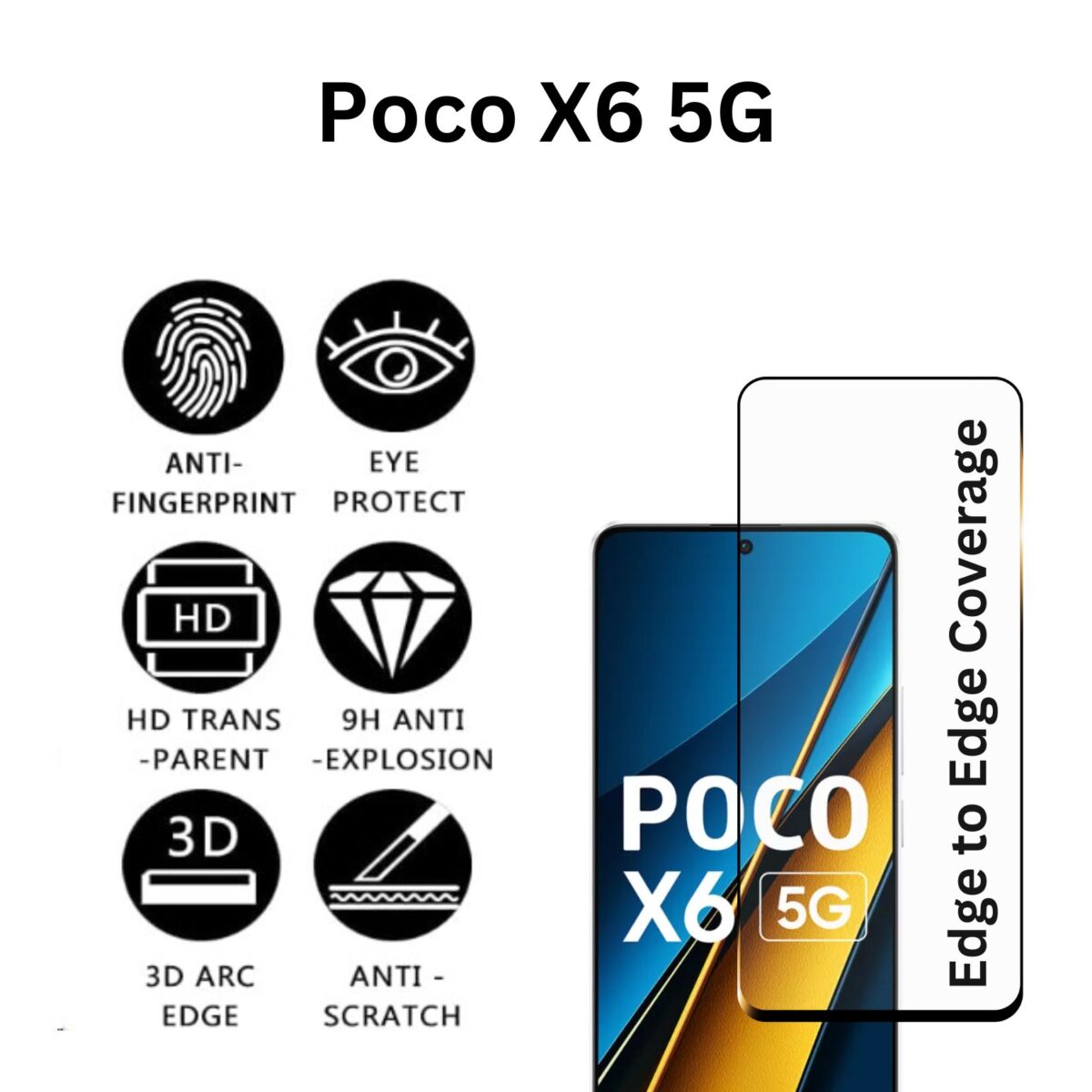 Poco X6 tempered glass