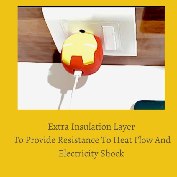 iWishKart Compatible with Apple 18W / 20W Adapter * All iPhone 14 13 12 11 Pro Max Plus (+) Mini/iPad/AirPods * Premium Ironman Cartoon Charger Case [Adapter and Cable NOT Included] - Image 4