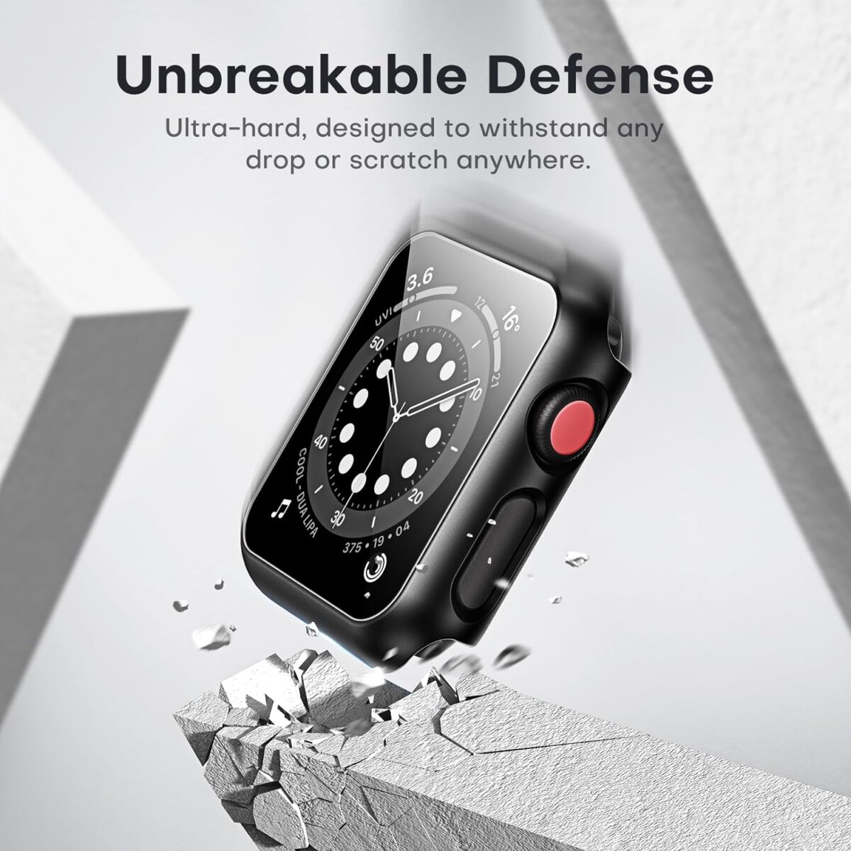 Case for Apple Watch 38MM Series 3/ 2 / 1 with Tempered Glass Screen Protector - Image 2