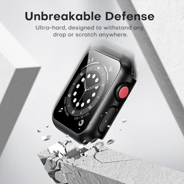 Case for Apple Watch 38MM Series 3/ 2 / 1 with Tempered Glass Screen Protector - Image 2