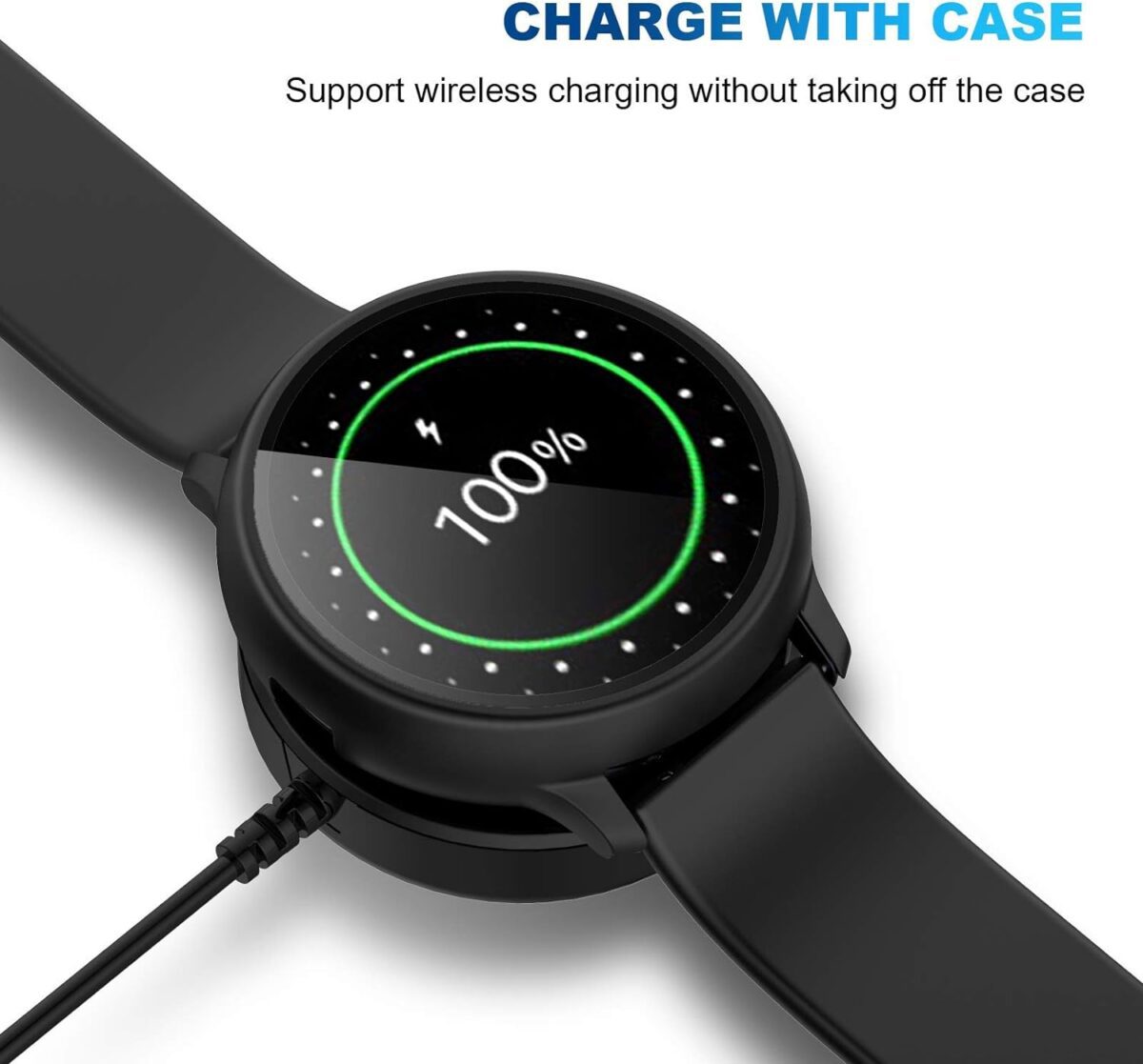 Samsung Galaxy Active 2 40mm case with Tempered Glass Screen Protector, All-Around Ultra-Thin Bumper Full Cover Hard PC Protective from iWishKart - Image 5