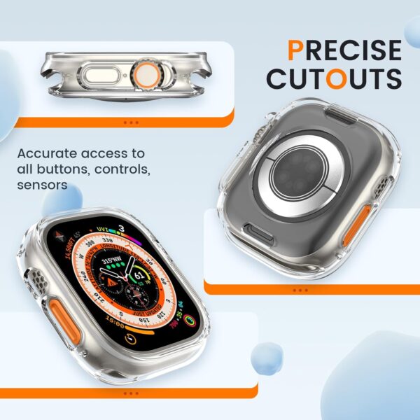 Apple Ultra 49mm Case Cover Bumper Tranparent With Covered Display from iWishKart - Image 3