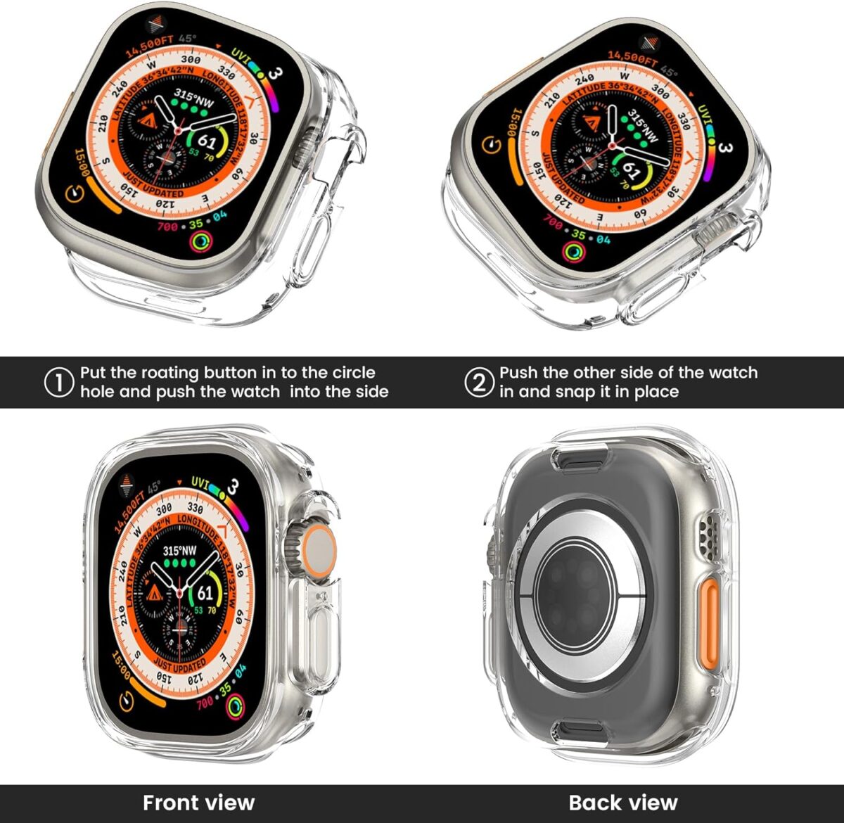 Apple Ultra 49mm Case Cover Bumper Tranparent With Covered Display from iWishKart - Image 4