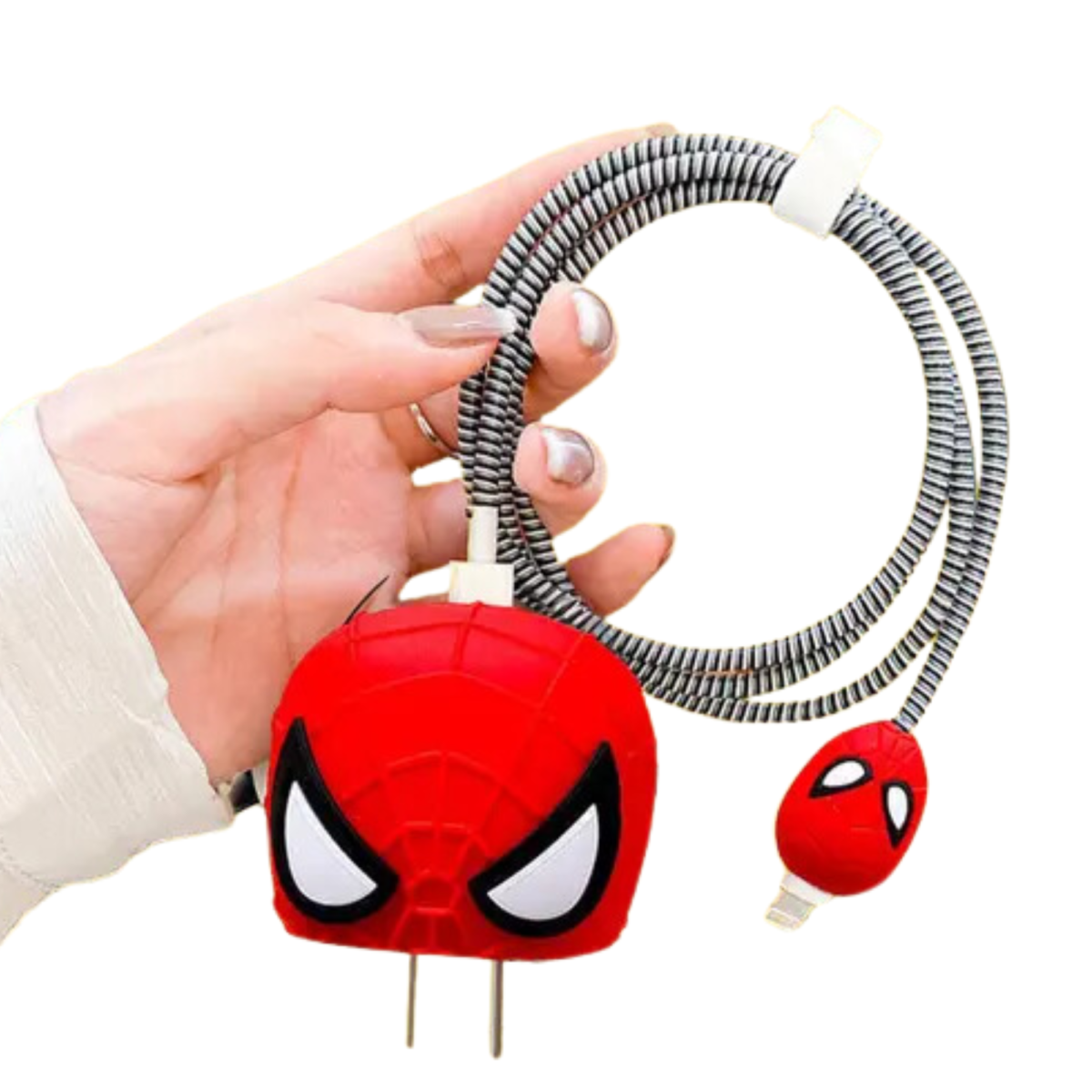 iWishKart Compatible with Apple 18W / 20W Adapter * All iPhone 14 13 12 11 Pro Max Plus (+) Mini/iPad/AirPods * Premium Spiderman Cartoon Charger Case [Adapter and Cable NOT Included] - Image 8